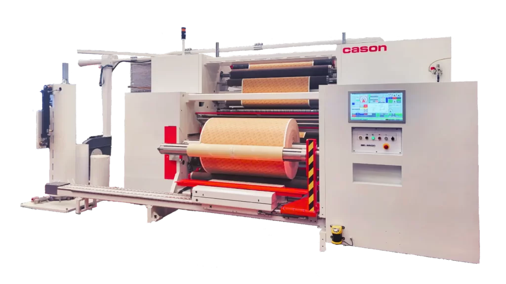 Rewinder for heavy rolls