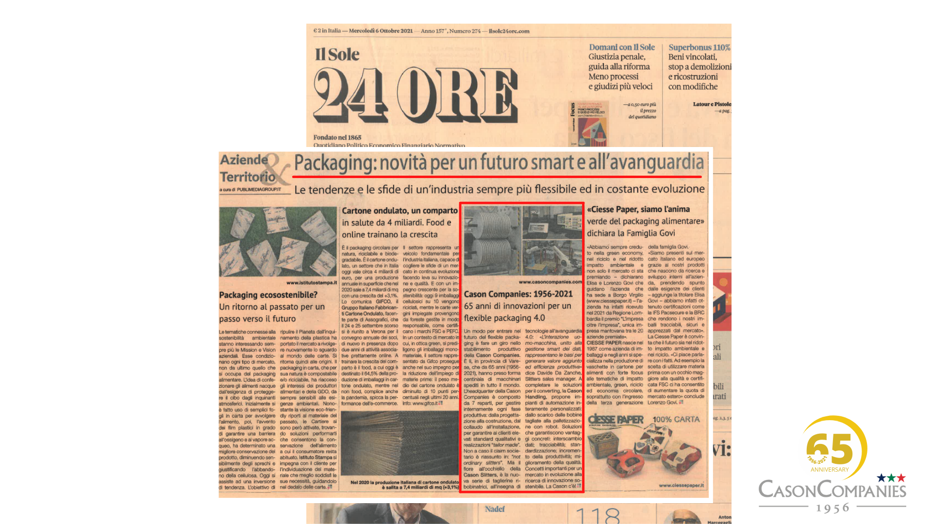 Cason e Sole 24Ore