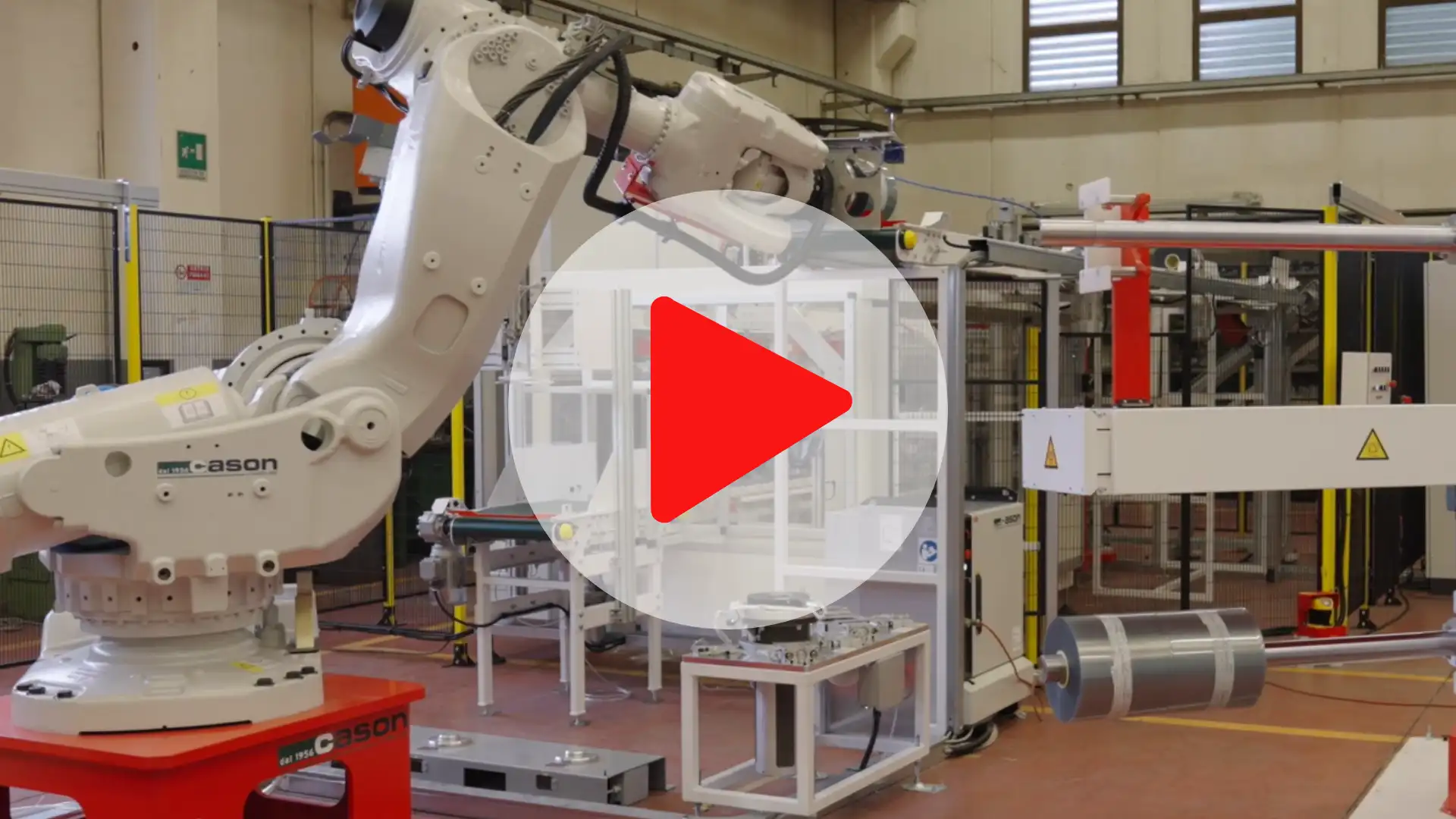 Slitter rewinder integrated reels palletizing